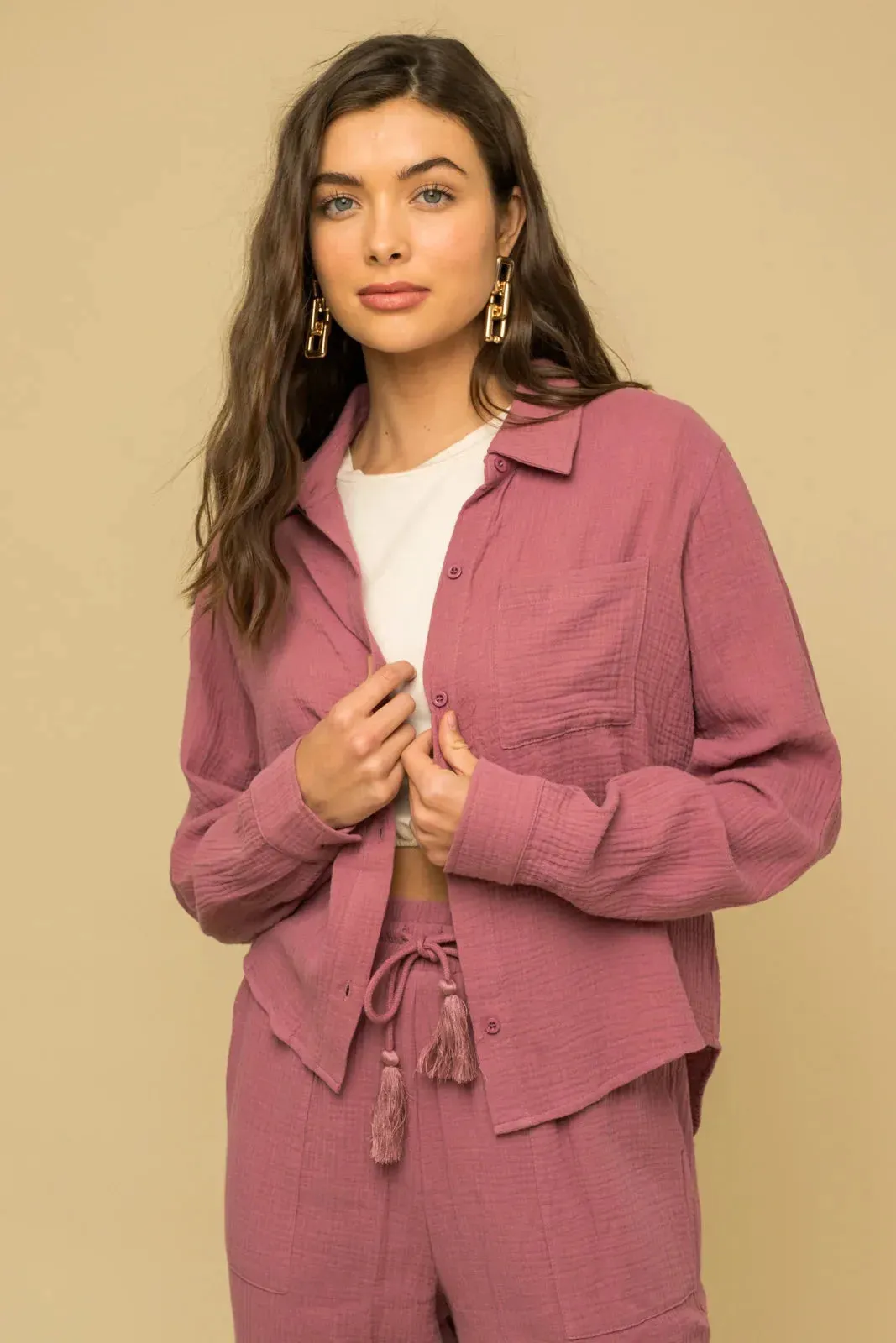 100% Cotton Long Sleeve Button Down Shirt
