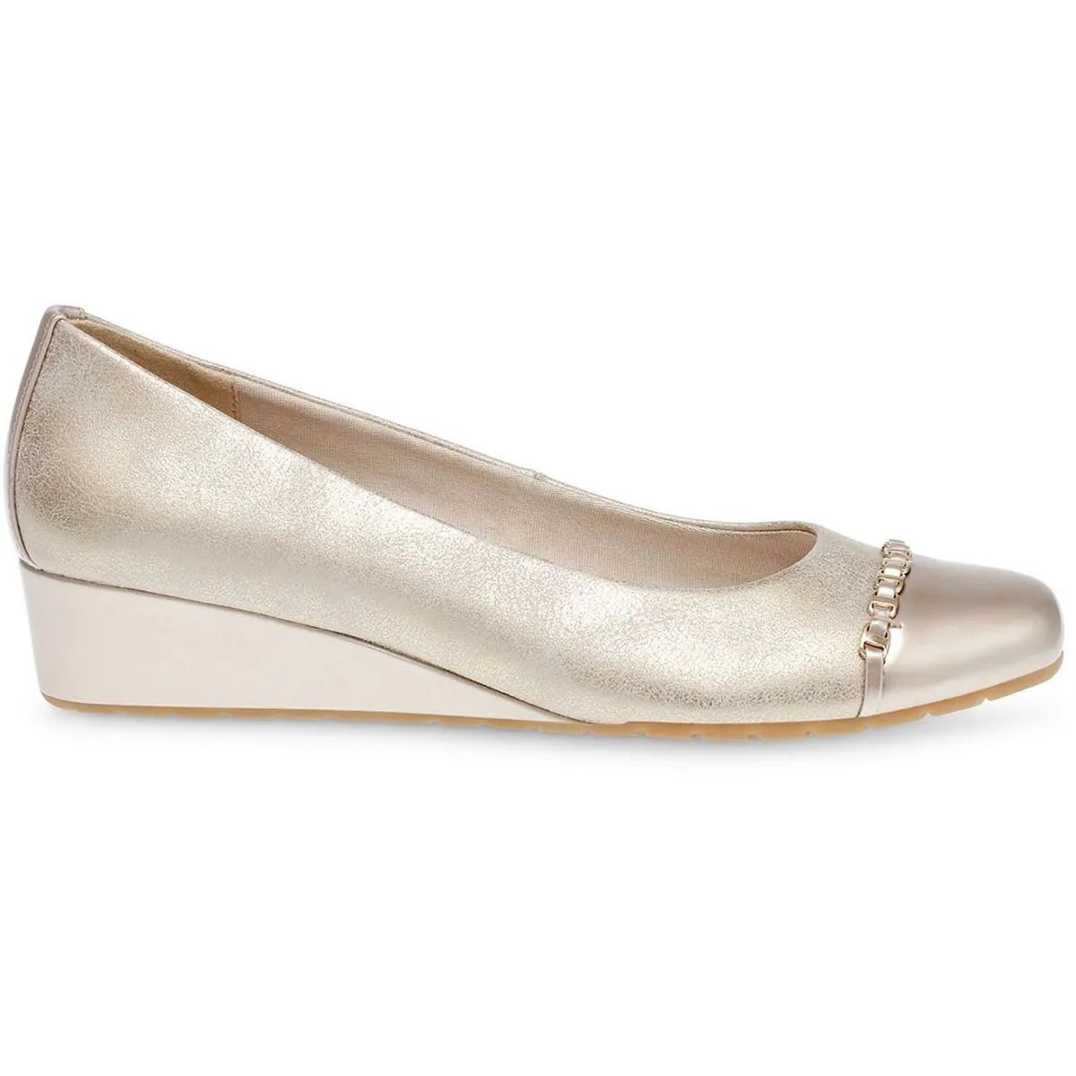 Anne Klein Womens Maysel Leather Slip On Ballet Flats