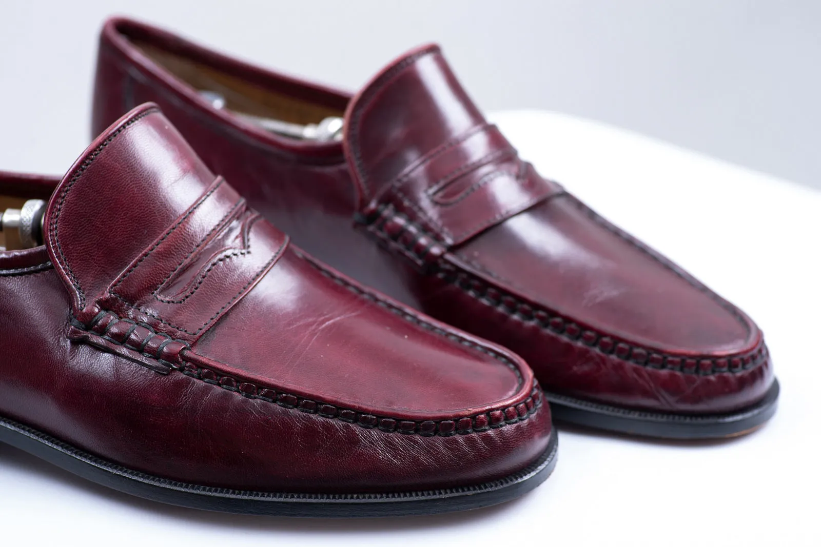 Bally Men's Mahogany Leather Penny Loafers, UK 7.5, US 8.5