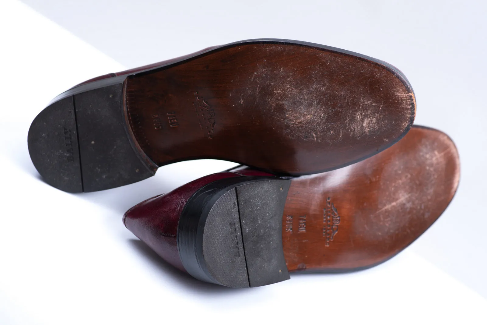 Bally Men's Mahogany Leather Penny Loafers, UK 7.5, US 8.5