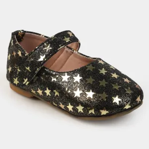 Girls Pumps PP 640-41 - Gold Stars