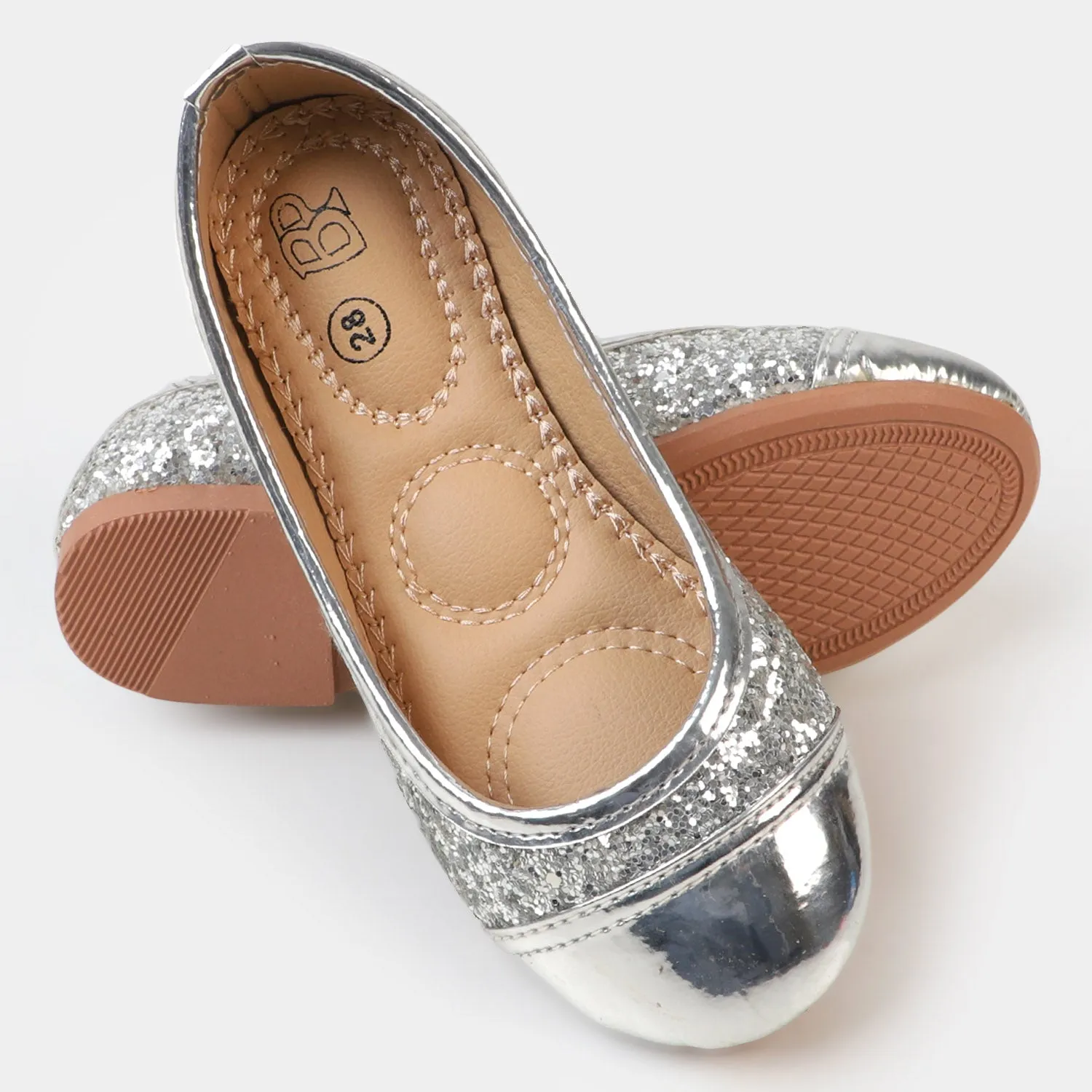 Girls Pumps SP-32-SILVER
