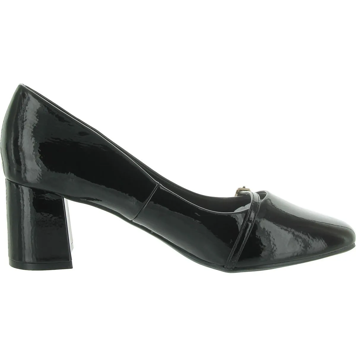 Jones New York Womens Aubin Patent Block Heel Pumps