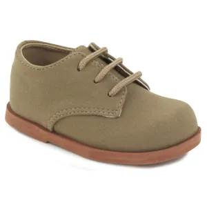 Khaki Suede Lace-Up Oxford