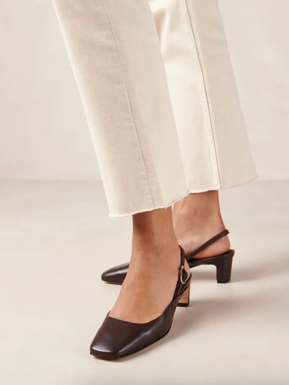 Lindy Coffee Brown Leather