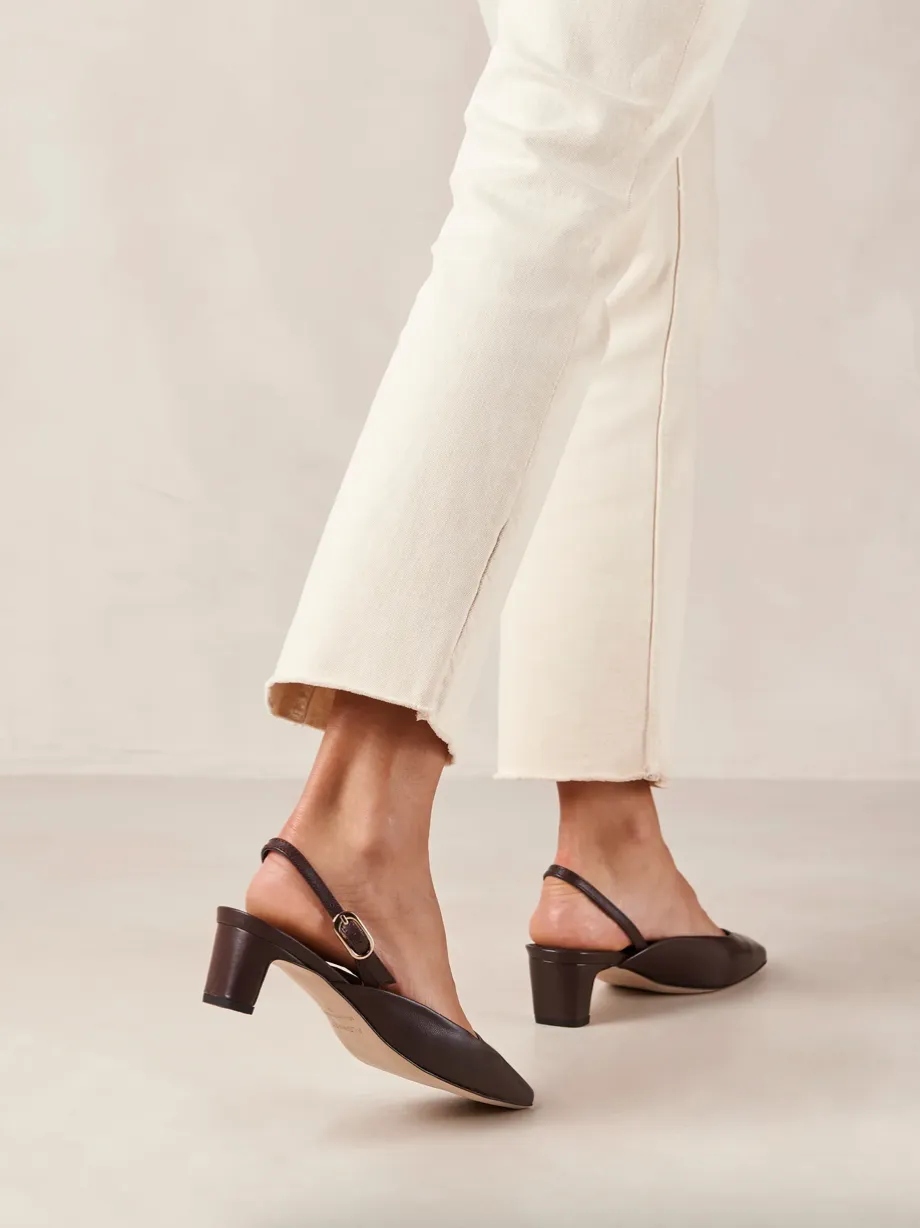 Lindy Coffee Brown Leather