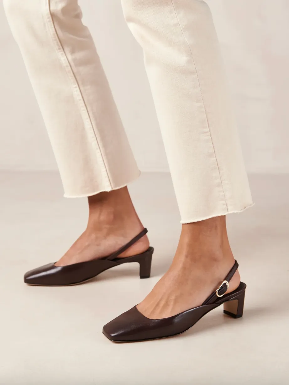 Lindy Coffee Brown Leather