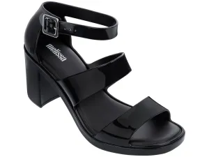 Melissa Model Block Heel Strappy Black Sandal for Women