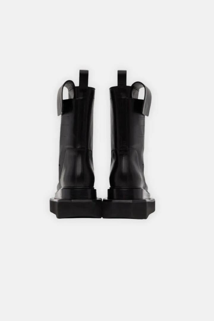 Mid-Calf Buffed Calfskin Boots