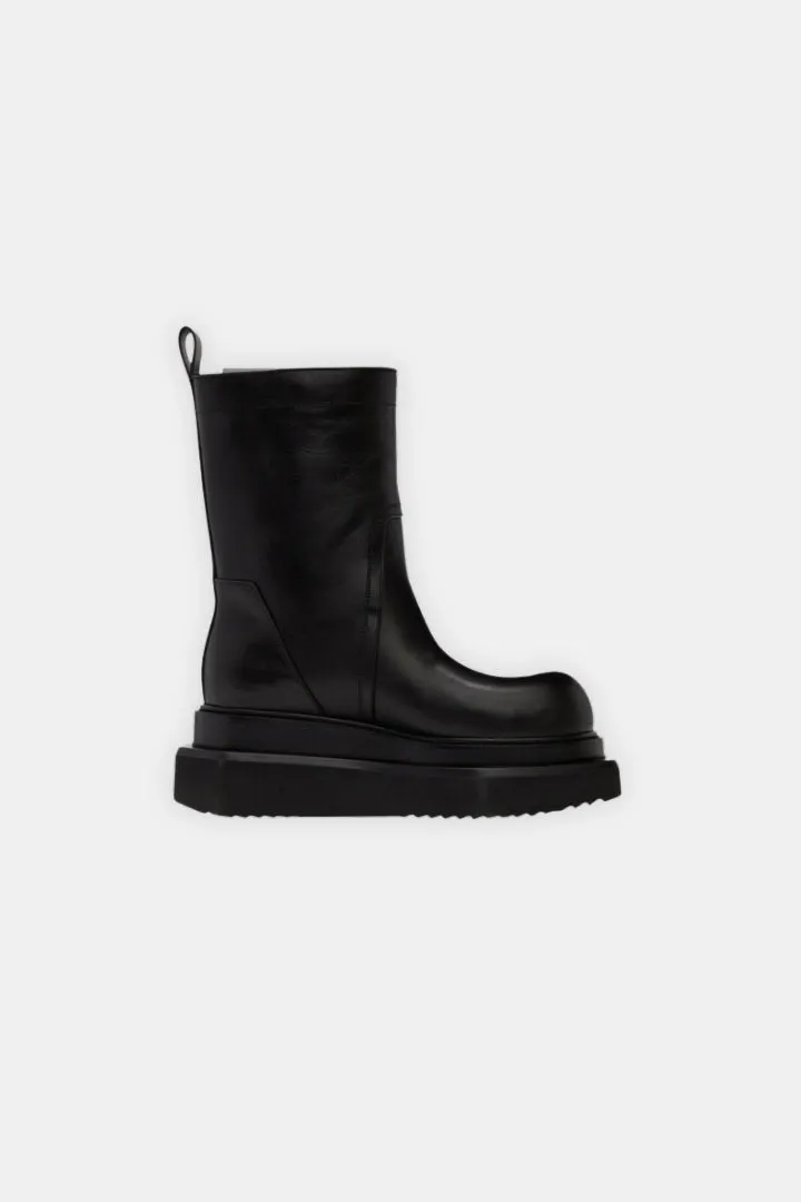Mid-Calf Buffed Calfskin Boots