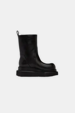 Mid-Calf Buffed Calfskin Boots