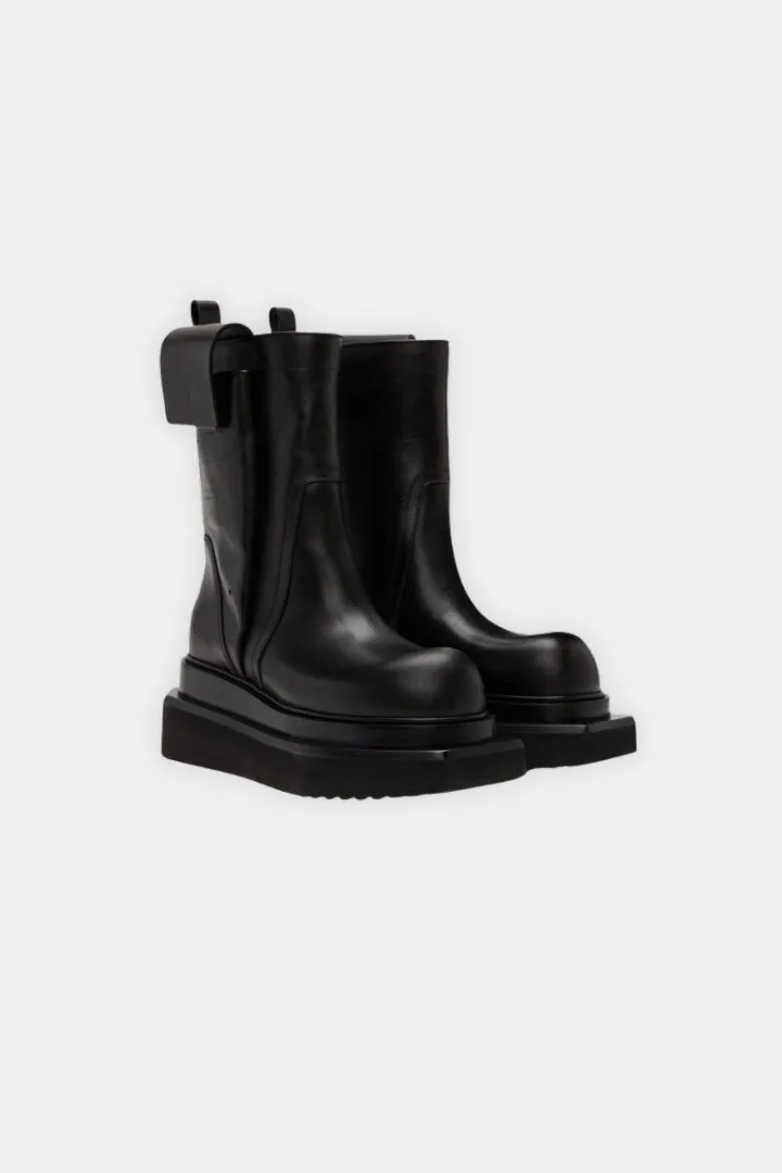 Mid-Calf Buffed Calfskin Boots