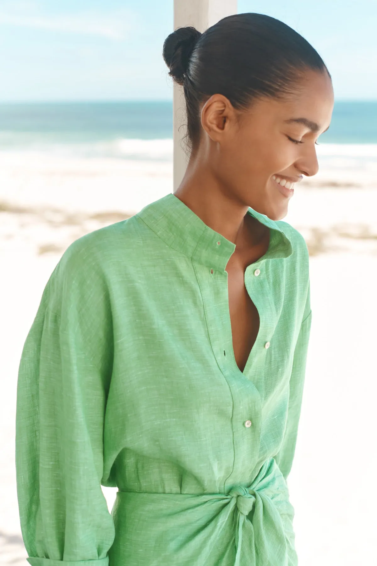 Mini Sarong Shirt Dress