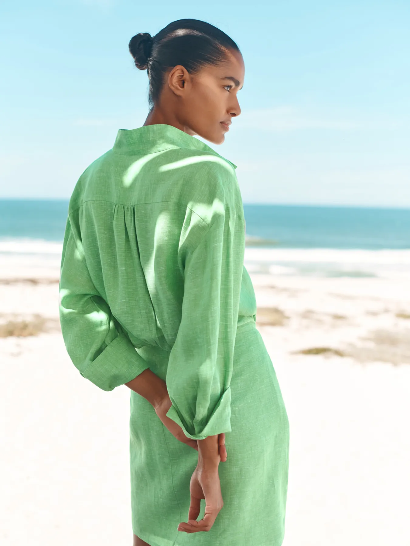 Mini Sarong Shirt Dress
