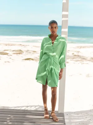 Mini Sarong Shirt Dress