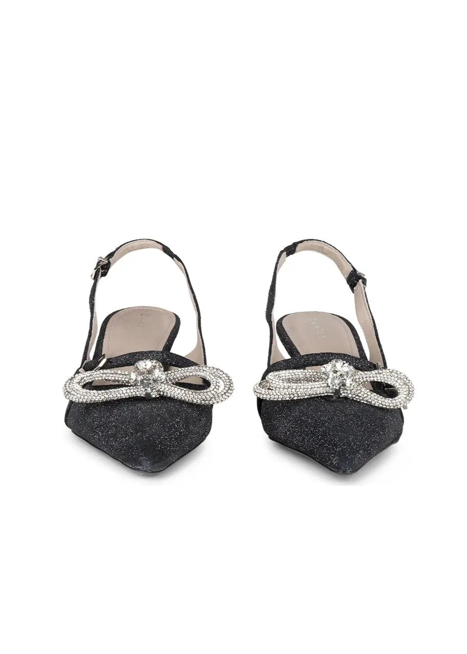 SHAY SUEDE SPARKLE PUMPS | RAVEN