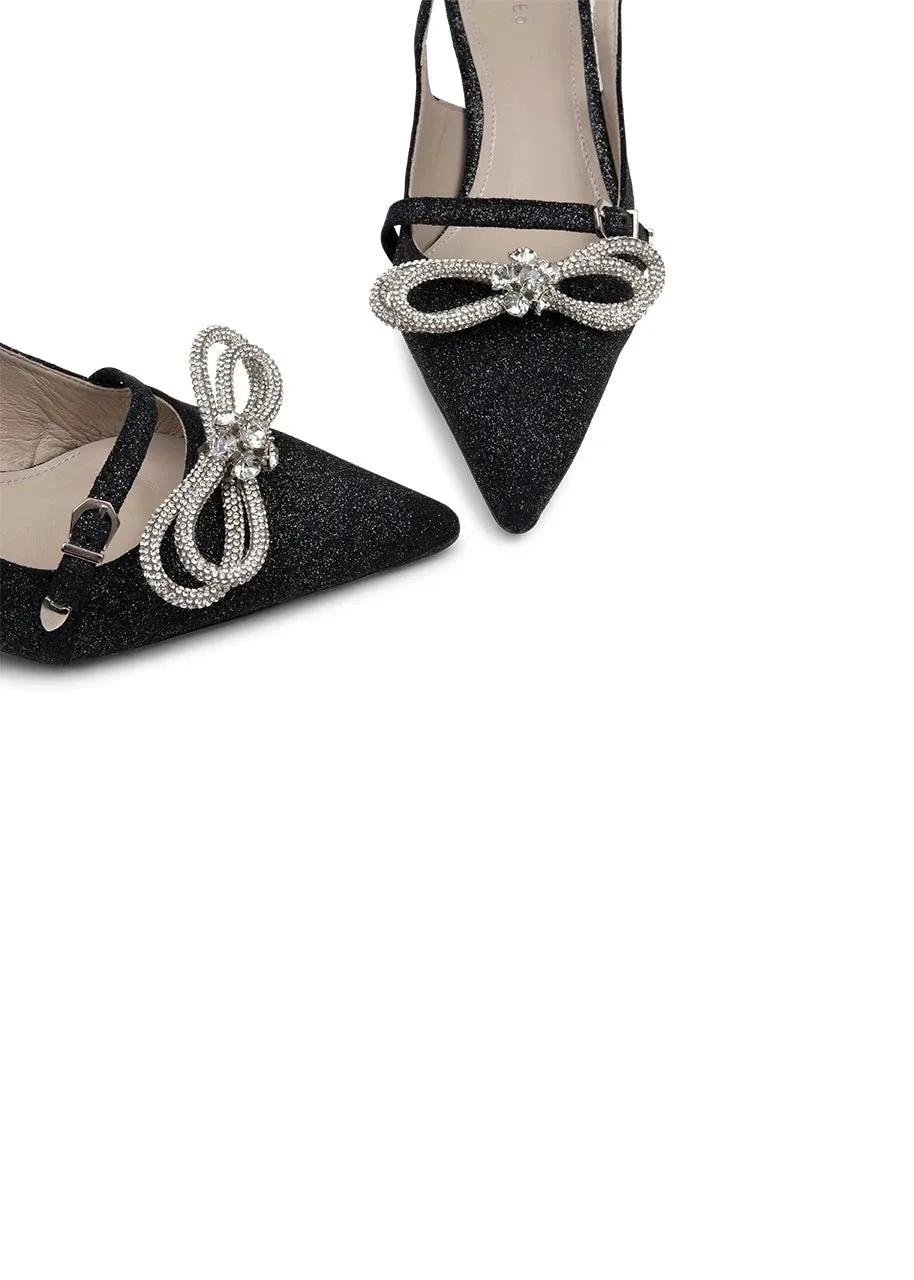 SHAY SUEDE SPARKLE PUMPS | RAVEN