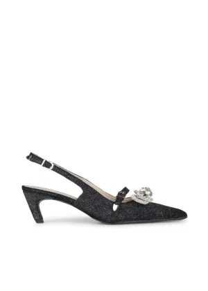 SHAY SUEDE SPARKLE PUMPS | RAVEN