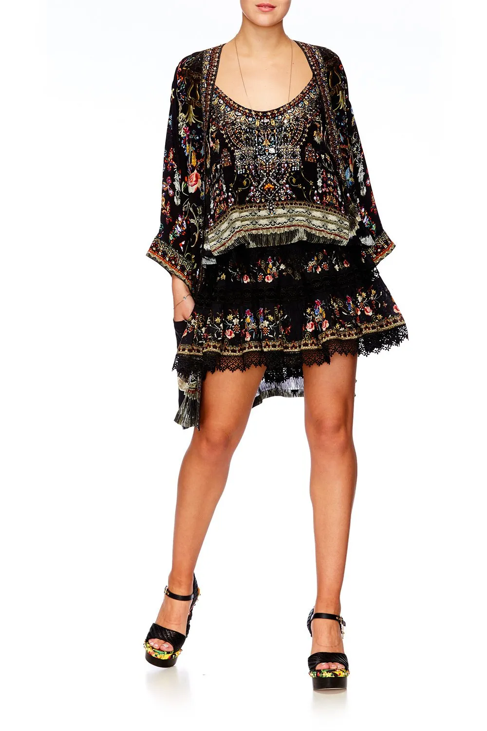 SHORT FRILL HEM SKIRT DANCING IN THE DARK